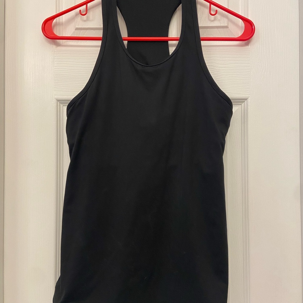 Lululemon Black Racerback Tank Top with shelf bra